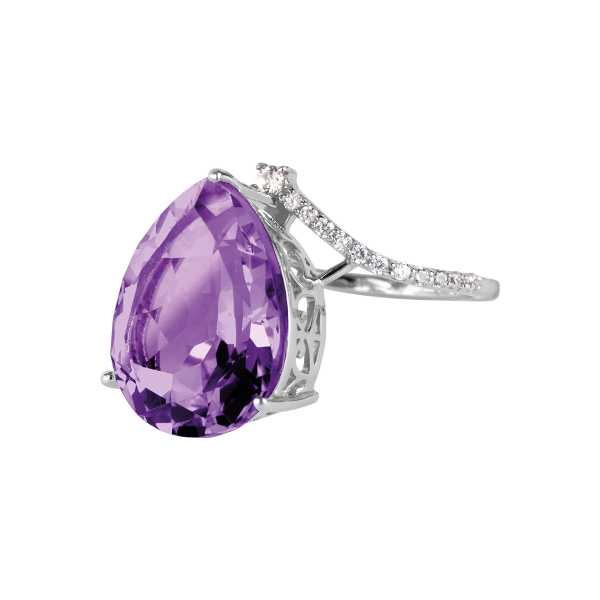 Jacques Lemans SE-R160B58 Damen Ring Gr. 58 Sterlingsilber mit Amethyst